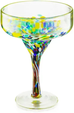 The Wine Savant Mexican Design Hand Blown Margarita Glass – Set Of 4 Luxury Hand Blown Confetti Margarita Glasses (16 Oz) (Confetti Margarita Glasses) -Refined Spirits Store 61Z17rTmXKL. AC SL1100