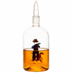 Wine & Whiskey Decanter, Hunting Gifts, Hunter With Dog - 750ml Decanter Bourbon Scotch Unique Gift For Him - Gamebirds Game - Hunter's Cowboy Decanter, Western Style Decanter, Gift Glassware