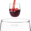 F*CK Wine Glass Single Set, Large 11 Oz Glasses, Fuck Fucking Glass Unique Italian Style Tall Stemless For White & Red Wine, Water, Novelty Tumbler, Gifts, Comedy Beautiful Glassware (Stemless)