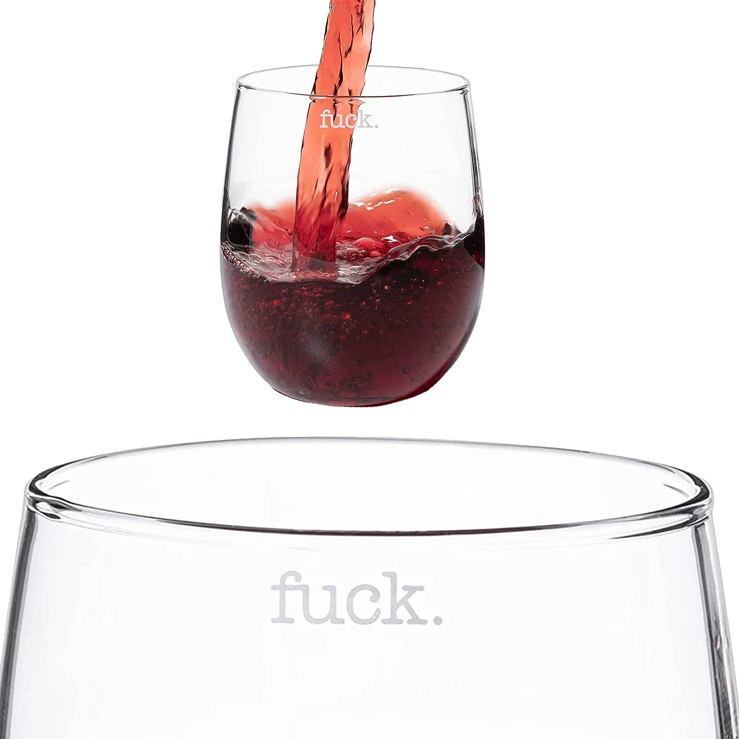 F*CK Wine Glass Single Set, Large 11 Oz Glasses, Fuck Fucking Glass Unique Italian Style Tall Stemless For White & Red Wine, Water, Novelty Tumbler, Gifts, Comedy Beautiful Glassware (Stemless) 1 F*CK Wine Glass Single Set, Large 11 Oz Glasses, Fuck Fucking Glass Unique Italian Style Tall Stemless For White & Red Wine, Water, Novelty Tumbler, Gifts, Comedy Beautiful Glassware (Stemless)
