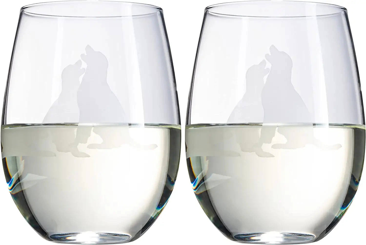Set Of 2 Labrador Dog Stemless Wine Glasses By The Wine Savant - Lab Retriever Puppy & Doggy Lover Him & Her - Dogs Silhouette - Glass Gifts Etched Tumblers For Anniversary, Wedding, Home Bar Gifts 4 Set Of 2 Labrador Dog Stemless Wine Glasses By The Wine Savant - Lab Retriever Puppy & Doggy Lover Him & Her - Dogs Silhouette - Glass Gifts Etched Tumblers For Anniversary, Wedding, Home Bar Gifts - Image 4