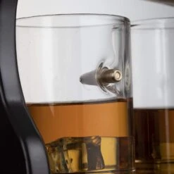 (EU ONLY) Wine Savant Dekanter-Set, Bullet-Gläser, Limitierte Auflage, Elegantes Gewehre, Whiskey-Dekanter, 57,1 Cm, 1000 Ml, Mit 4 Bullet-Whiskey-Gläsern Und Sockel Aus Mahagoni-Holz -Refined Spirits Store 61dozbYXrxL. AC SL1500