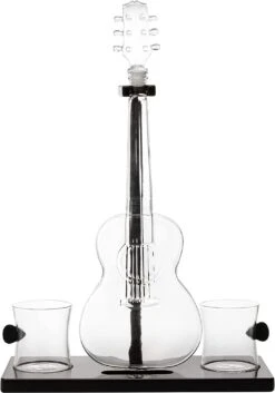 Guitar Whiskey & Wine Decanter & Mahogany Base - The Wine Savant 1000 ML Glass Decanter With 2 10oz Glasses 14" For Whiskey Music Lover & Guitar Player Gifts Musician Music Lovers -Refined Spirits Store 61hv0SH7wTL. AC SL1500