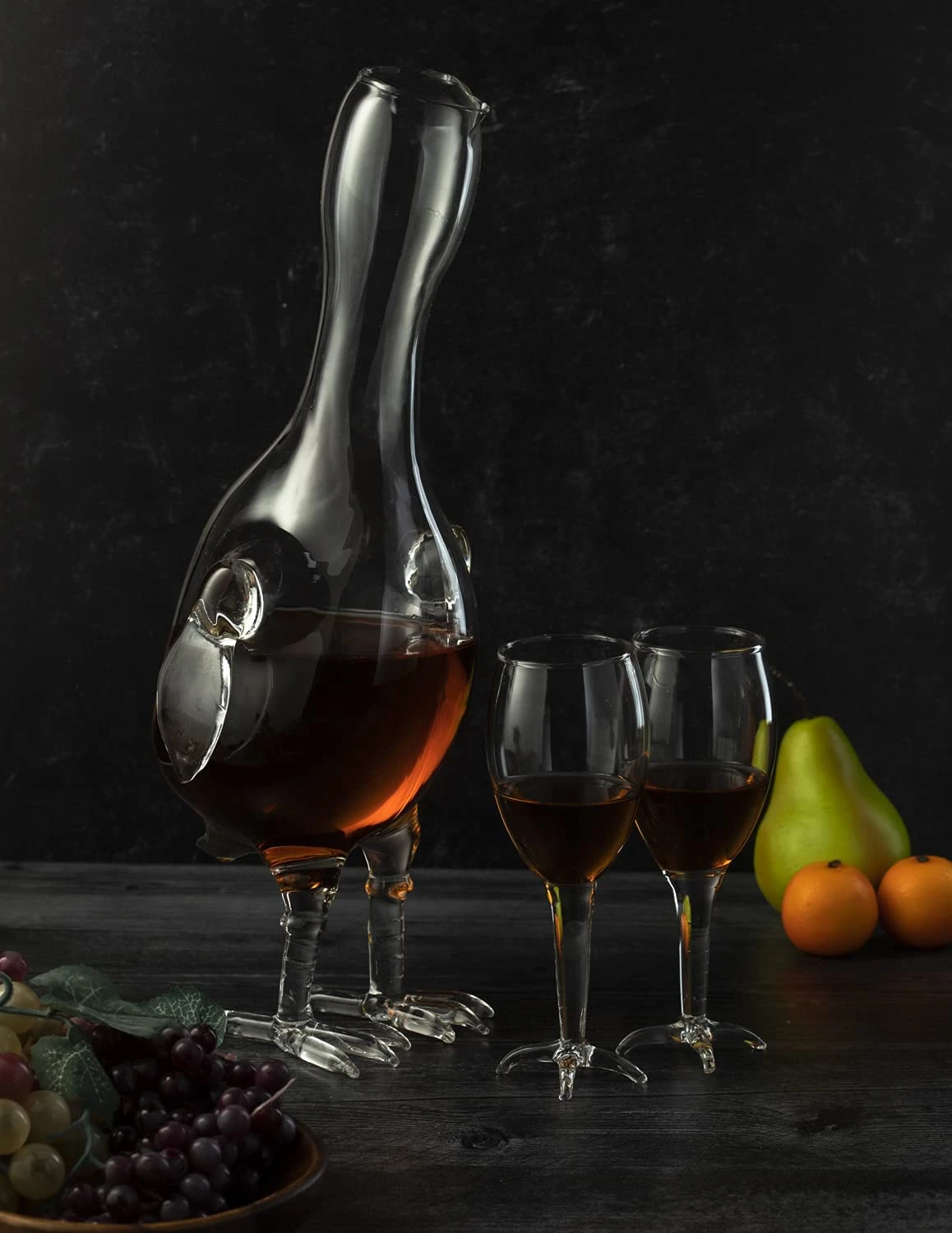Cock - Chicken Decanter 500ml Whiskey And Wine Decanter Set With 2 Whiskey Glasses - By The Wine Savant, Rooster Glass Decanter For Whiskey, Scotch, Spirits, Wine Or Vodka For Whiskey Lovers 2 Cock - Chicken Decanter 500ml Whiskey And Wine Decanter Set With 2 Whiskey Glasses - By The Wine Savant, Rooster Glass Decanter For Whiskey, Scotch, Spirits, Wine Or Vodka For Whiskey Lovers - Image 2