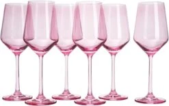 Colored Wine Glass Set,12 Oz Glasses Set Of 6, Unique Italian Style Tall Stemmed For White & Red Wine, Water, Margarita Glasses, Color Tumbler, Gift, Viral Beautiful Glassware (Blush Pink) 9 Colored Wine Glass Set,12 Oz Glasses Set Of 6, Unique Italian Style Tall Stemmed For White & Red Wine, Water, Margarita Glasses, Color Tumbler, Gift, Viral Beautiful Glassware (Blush Pink) -Refined Spirits Store 61qbAs vunL. AC SL1500