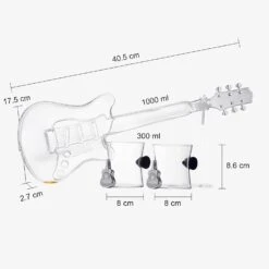 Electric Guitar Whiskey & Wine Decanter With 2 Pick Whiskey Glasses, Acrylic Stand & Case - 34 OZ Glass 16" L For Whiskey Music Lover & Rock N Roll Gifts Musician Music Lovers, Guitar Loves Gifts -Refined Spirits Store 61rw2i cIpL. AC SL1500