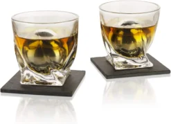 Whiskey Stones & Decanter Gift Set For Men & Women, By The Wine Savant, 2 XL Stainless Steel Whiskey Balls, 2 Twist Glasses, Whiskey Decanter, 2 Coasters, Freezer Pouch & Special Tongs In Pinewood Box -Refined Spirits Store 61y9L2D HSL. AC SL1444 5a175d47 2334 4de4 a48e a905fd439572