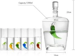 Tequila Decanter Set With Pepper Decanter And 6 Jalapeño Shot Glasses Set, Perfect For Holiday Gifts For Tequila Lovers, 25 Ounce Bottle, 3 Ounce Shot Glasses Cinco De Mayo, Reposado Gift (Pepper) -Refined Spirits Store 61yh2srF3jL. AC SL1500