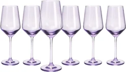 Set Of 6 Colored Wine Glasses - 12 Oz Hand Blown Italian Style Crystal Bordeaux Wine Glasses - Premium Stemmed Colored Glassware - Unique Drinking Glasses (6, Lavender Purple) 10 Set Of 6 Colored Wine Glasses - 12 Oz Hand Blown Italian Style Crystal Bordeaux Wine Glasses - Premium Stemmed Colored Glassware - Unique Drinking Glasses (6, Lavender Purple) -Refined Spirits Store 71 qPa XXdL. AC SL1500 1