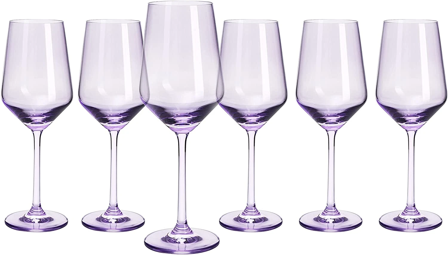 Set Of 6 Colored Wine Glasses - 12 Oz Hand Blown Italian Style Crystal Bordeaux Wine Glasses - Premium Stemmed Colored Glassware - Unique Drinking Glasses (6, Lavender Purple) 5 Set Of 6 Colored Wine Glasses - 12 Oz Hand Blown Italian Style Crystal Bordeaux Wine Glasses - Premium Stemmed Colored Glassware - Unique Drinking Glasses (6, Lavender Purple) - Image 5
