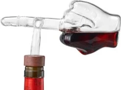 Italian Wine Aerator Decanter, Aerator Pourer, Red & White In Bottle Aerators, Makes Your Wines Taste Better, Italian Design Decanter, Whiskey & Spirits Gifts, 2x5" Areadivino Aerator Clear - Finger -Refined Spirits Store 710 e6NJ2BL. AC SL1500