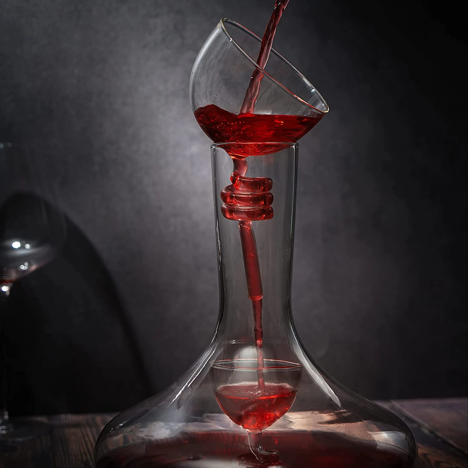 Wine Tower Decanting & Aerator Set By The Wine Savant - 2 Aerating Parts - Upper And Lower Aerators Piece - Wine & Whiskey Decanter Set, Carafe, Proven To Enhance & Improves Flavor & Aromas 4 Wine Tower Decanting & Aerator Set By The Wine Savant - 2 Aerating Parts - Upper And Lower Aerators Piece - Wine & Whiskey Decanter Set, Carafe, Proven To Enhance & Improves Flavor & Aromas - Image 4