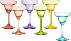 The Wine Savant Hand Blown Colorful Margarita & Martini Glass (Set Of 6) – Fancy 7.4oz Luxury Hand Blown For Cocktails, Water, Wine, Juice, & Champagne Glasses Cinco De Mayo Large Party, Set Of 6 -Refined Spirits Store 7118erMZnQL. AC SX679
