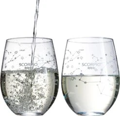 Set Of 2 Zodiac Sign Wine Glasses With 2 Wooden Coasters By The Wine Savant - Astrology Drinking Glass Set With Etched Constellation Tumblers For Juice, Water Home Bar Horoscope Gifts 18oz (Scorpio) -Refined Spirits Store 711SD45hOWL. AC SL1500