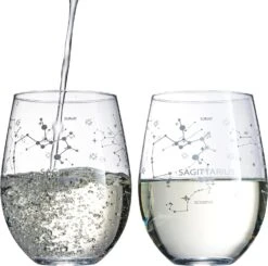 Set Of 2 Zodiac Sign Wine Glasses With 2 Wooden Coasters By The Wine Savant - Astrology Drinking Glass Set With Etched Constellation Tumblers For Juice, Home Bar Horoscope Gifts 18oz (Sagittarius) 11 Set Of 2 Zodiac Sign Wine Glasses With 2 Wooden Coasters By The Wine Savant - Astrology Drinking Glass Set With Etched Constellation Tumblers For Juice, Home Bar Horoscope Gifts 18oz (Sagittarius) -Refined Spirits Store 711hLWO6QLL. AC SL1500