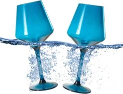 Floating Wine Glasses For Pool - Set Of 2-15 OZ Shatterproof Poolside Wine Glasses, Tritan Plastic Reusable, Beach Outdoor Cocktail, Wine, Champagne, Water Glassware Spring Summer (Muted Blue) -Refined Spirits Store 713AsSEYk5L. AC SL1500 1ca04030 9983 4b3a bbdc d81d77b5c638