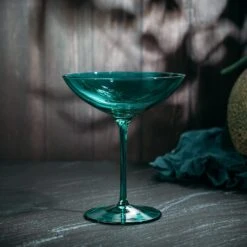 Champagne Coupes 12oz By The Wine Savant - Colorful Champagne Glasses, Prosecco, Mimosa Glasses Set, Cocktail Glass Set, Bar Glassware Luster Glasses (2, Teal) -Refined Spirits Store 7147n2Ol0fL. AC SL1500