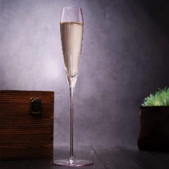 The Wine Savant Parisian Performance Glassware French Paris Collection Crystal Pink Glasses, Red & White Wines For Weddings Present Everyday Beautiful Gift Anniversary (Champagne) -Refined Spirits Store 717JGRC0sXL. AC SL1500