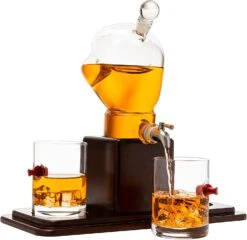 Boxing Glove Wine & Whiskey Decanter Set 750Ml 13" X 13" With 2 - 10oz Boxing Glasses By The Wine Savant For Liquor, Whiskey - Unique Boxing Gift Set, Boxer Gifts, Gifts For Boxing Enthusiasts! -Refined Spirits Store 717cSU4FpcL. AC SL1500