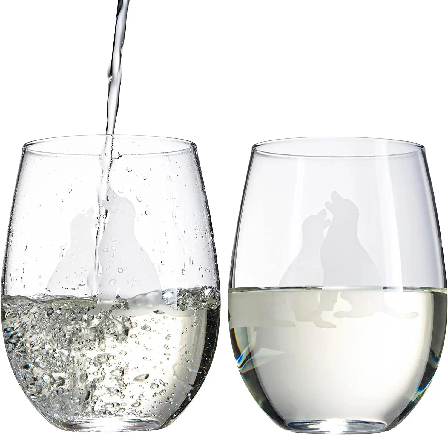 Set Of 2 Labrador Dog Stemless Wine Glasses By The Wine Savant - Lab Retriever Puppy & Doggy Lover Him & Her - Dogs Silhouette - Glass Gifts Etched Tumblers For Anniversary, Wedding, Home Bar Gifts 5 Set Of 2 Labrador Dog Stemless Wine Glasses By The Wine Savant - Lab Retriever Puppy & Doggy Lover Him & Her - Dogs Silhouette - Glass Gifts Etched Tumblers For Anniversary, Wedding, Home Bar Gifts - Image 5