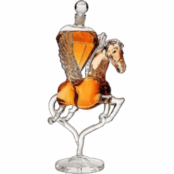 Pegasus Diamond Crystal Decanter, For Wine & Whiskey - The Wine Savant - 12" Tall Dazzling Crystalline - For Wine, Spirits, Scotch, Bourbon, Cognac And Brandy - 500mL - Pegasus Horse Winged Diamonds