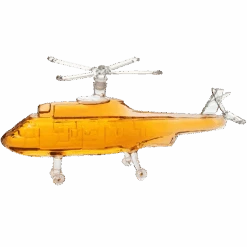 Helicopter Wine & Whiskey Decanter Black Hawk Chopper 8" X 16" The Wine Savant - Heli Gifts For Men - Glass Helicopter Figurine Gift, Bourbon And Scotch Decanter - Military Veteran Gifts - 750ml