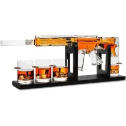 AR15 Whiskey Gun Decanter Set 1000 Ml & 4 12oz Bullet Glasses -Refined Spirits Store 71GaXwWF1BL. AC SL1500