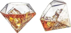 The Wine Savant Diamond Whiskey Glasses, Scotch, Bourbon Or Wine Glasses, Set Of 2 10 Oz Old Fashion Elegant Spirits Glasses -Refined Spirits Store 71KIEE5M2PL. AC SX522