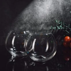 Polka Dot Set Of 2 Stemless Bubble Wine Glasses 18 Oz By The Wine Savant - Polka Dot Rainbow Glasses, Colored Wine Glasses, Bubble Glasses, Unique Tumblers Gift Idea For Everyday, Weddings, Parties -Refined Spirits Store 71LI3e7nlGL. AC SL1500