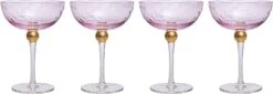 Colored Coupe Art Deco Glasses, Gold | Set Of 4 | 8 Oz Classic Cocktail Glassware For Champagne, Martini, Manhattan, Sidecar, Crystal Speakeasy Style Goblets Stems (Pink) 16 Colored Coupe Art Deco Glasses, Gold | Set Of 4 | 8 Oz Classic Cocktail Glassware For Champagne, Martini, Manhattan, Sidecar, Crystal Speakeasy Style Goblets Stems (Pink) -Refined Spirits Store 71MryoVwxkL. AC SL1500
