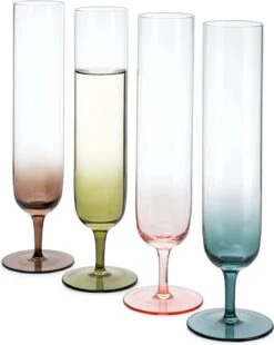Multicolored Beautiful Champagne Flutes 10" Stemmed - 4 Set- Blue, Green, Brown, Pink - 10.5 OZ Elegant Glass Colored Glasses, Mimosa , Cocktail Bar Glassware Ideal For Home, Weddings - Gift 10 Multicolored Beautiful Champagne Flutes 10" Stemmed - 4 Set- Blue, Green, Brown, Pink - 10.5 OZ Elegant Glass Colored Glasses, Mimosa , Cocktail Bar Glassware Ideal For Home, Weddings - Gift -Refined Spirits Store 71NAW6moZHL. AC SL1500