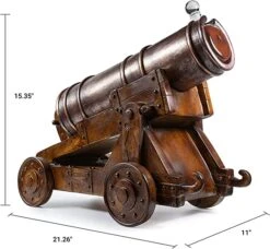 Cannon Wine & Whiskey Decanter Set, Handmade Extra Large Vintage Replica 750ml Decanter 21" - The Wine Savant - Pirate Treasure Wooden Cannonball, Naval, Napoleon, Civil War Old Cannons Holiday Gift 11 Cannon Wine & Whiskey Decanter Set, Handmade Extra Large Vintage Replica 750ml Decanter 21" - The Wine Savant - Pirate Treasure Wooden Cannonball, Naval, Napoleon, Civil War Old Cannons Holiday Gift -Refined Spirits Store 71ONjshl3KL. AC SX679