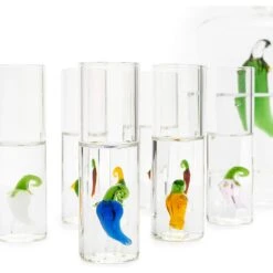 Tequila Decanter Set With Pepper Decanter And 6 Jalapeño Shot Glasses Set, Perfect For Holiday Gifts For Tequila Lovers, 25 Ounce Bottle, 3 Ounce Shot Glasses Cinco De Mayo, Reposado Gift (Pepper) -Refined Spirits Store 71QIE ST1vL. AC SL1500