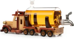 Truck Wine & Whiskey Decanter For Wine Bourbon Scotch Or Whiskey Fathers Trucker Gift 1000ml 18"L By The Wine Savant - Trucker Gifts, Truck Driver Gifts, Truck Figurine For Home Bar -Refined Spirits Store 71TJ3c9w0AL. AC SL1500