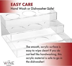 Acrylic Bottle Holder, Coffee Syrup Rack Display Case | 3-Tiered 9 Bottle | Wine Bar Bottle Rack, Clear Shelf Rack For Kitchen, Countertop, Fridge Pantry Storage Organizer - Wine, Soda, Cans, Liquor -Refined Spirits Store 71TypzPLtGL. AC SX679