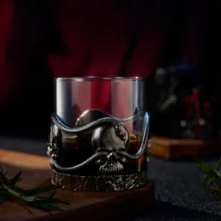 Skull & Snake Pewter Whiskey, Wine, Beer & Water Drinking Glass -12.5oz Set Of 2- Water, Rum, Brandy & Scotch Glass, Elegant, Spooky Crystal Cup, Gifts For Men & Women, Old Fashioned Glass -Refined Spirits Store 71V4G3KwJTL. AC SL1500