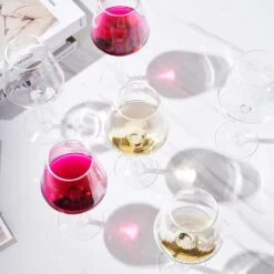 Unbreakable Stemmed Wine Glasses, Tritan Acrylic | Set Of 6 | European Style Crystal Drinkware, 18oz -Refined Spirits Store 71aj6bbLQ9L. AC SL1500 1