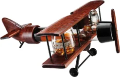 (EU ONLY) Whiskey-Dekanter-Set Und Gläser, Antikes Holz-Flugzeug – The Wine Savant Whiskey Geschenkset Und 2 Flugzeuggläser, Pilotengeschenk Mit Beweglichen Teilen, Alkoholbezogenes Geschenk, Groß, 53.3 Cm -Refined Spirits Store 71cBf2EAWlL. AC SL1500