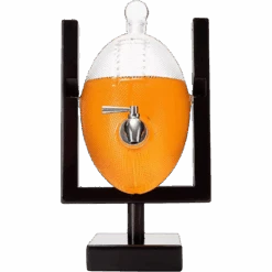 Football Decanter For Whiskey, Wine, Water & Other Liquids - Spigot Faucet - 1400ml Fantasy & Monday Night Football Decorations Decor Liquor Dispenser Gifts For Men Dad, Decanters For Alcohol