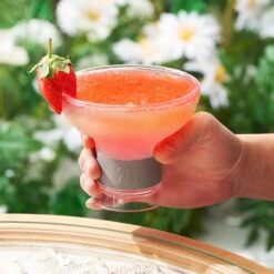 Frozen Margarita & Cocktail Chiller Glasses | Set Of 4 | 12 OZ Unbreakable Tritan Acrylic -Refined Spirits Store 71fR3pM9niL. AC SL1500