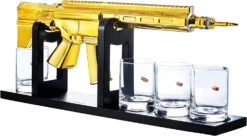 AR15 Gold Whiskey Decanter Set With 4 Bullet Whiskey Glasses - The Wine Savant, Gift For Fathers, Uncles, Sons - Veteran Gifts, Military Gift, Home Bar Gift, Father's Day 12 AR15 Gold Whiskey Decanter Set With 4 Bullet Whiskey Glasses - The Wine Savant, Gift For Fathers, Uncles, Sons - Veteran Gifts, Military Gift, Home Bar Gift, Father's Day -Refined Spirits Store 71fnzTQIVDL. AC SL1500