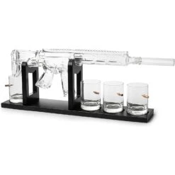 AR15 Whiskey Gun Decanter Set 1000 Ml & 4 12oz Bullet Glasses -Refined Spirits Store 71h3Zs hcnL. AC SL1500