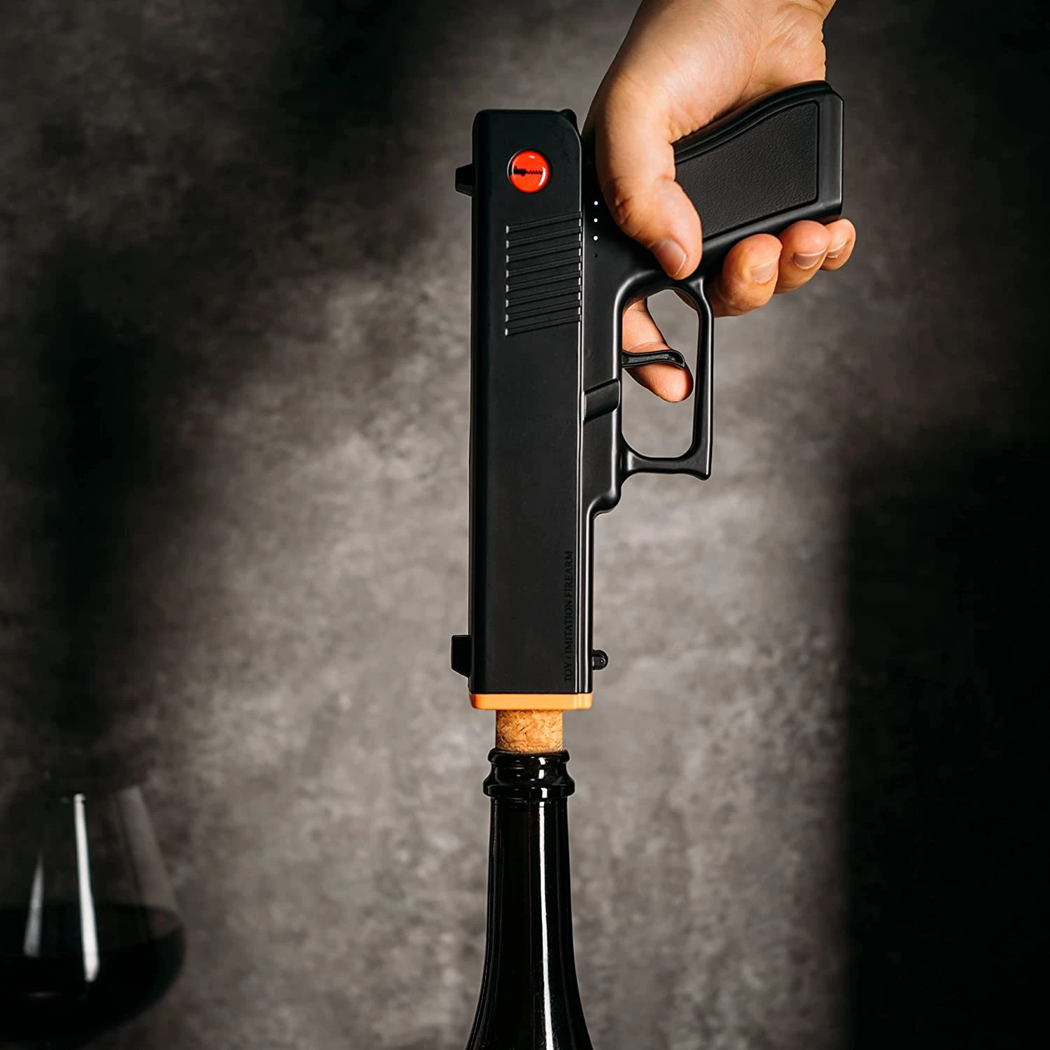 Electric Gun Wine Corkscrew Bottle Opener - Rechargeable Holster Base Cordless Battery - Automatically Open Wines - Multifunctional Electronic Cork Puller - Guns Enthusiasts Gift & Vino Lovers (Black) 3 Electric Gun Wine Corkscrew Bottle Opener - Rechargeable Holster Base Cordless Battery - Automatically Open Wines - Multifunctional Electronic Cork Puller - Guns Enthusiasts Gift & Vino Lovers (Black) - Image 3