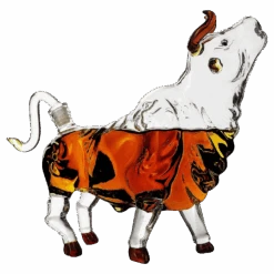 The Wine Savant Charging Bull Heads Up Animal Liquor Decanter Made For Bourbon, Whiskey, Scotch, Rum, Or Tequila, Zodiac Shape