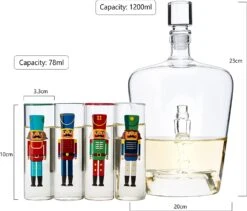 Nutcracker Decanter & Glasses, Set Of 5 - Glassware Nutcrackers Theme & Shot Glass, Wine & Spirits - 40oz Bottle & 2oz - Holiday Spirit & Cheer Decor, Festive Themed Winter, Xmas Decorations 11 Nutcracker Decanter & Glasses, Set Of 5 - Glassware Nutcrackers Theme & Shot Glass, Wine & Spirits - 40oz Bottle & 2oz - Holiday Spirit & Cheer Decor, Festive Themed Winter, Xmas Decorations -Refined Spirits Store 71jFUdKxn0L. AC SL1500