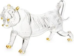 Tiger Decanter 1000ml 11"L Whiskey And Wine Decanter By The Wine Savant 7"H, Tiger Glass Decanter For Whiskey, Scotch, Spirits, Wine, For Whiskey Lovers, Tiger Lovers, Tiger King Gifts -Refined Spirits Store 71jLeROf4LL. AC SL1500