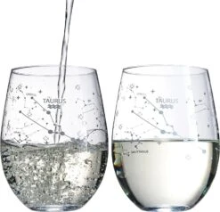 Set Of 2 Zodiac Sign Wine Glasses With 2 Wooden Coasters By The Wine Savant - Astrology Drinking Glass Set With Etched Constellation Tumblers For Juice, Water Home Bar Horoscope Gifts 18oz (Taurus) -Refined Spirits Store 71k4fZye2AL. AC SL1500