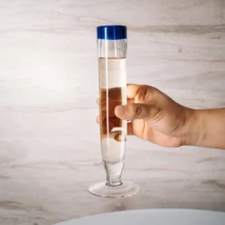 Tall Recycled Champagne Flutes - Set Of 4 - Mexican Hand Blown Cobalt Blue Rim Flute – Luxury Mexican Thick Glassware 7oz, Juice & Cocktail Drinking Glass Holiday Celebration, Weddings, Anniversary -Refined Spirits Store 71mQr6kklqL. AC SL1500