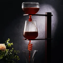 Wine Tower Decanting & Aerator Set By The Wine Savant - Unique Wine Decanter - 3 Aerating Parts - Upper, Middle & Lower Aerators - Whisky & Wines Carafe, Proven To Enhance & Improves Flavor & Aromas -Refined Spirits Store 71nl3KqS rL. AC SL1500