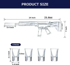 AR15 Whiskey Decanter And Glass Set - Drinking Party Accessory - Holster Attachment, Silencer Stopper - 22oz & 4 1oz Shot Glasses - Drinking Party Accessory, TIK Tok Gun Decanter - Fun Gifts For Men 17 AR15 Whiskey Decanter And Glass Set - Drinking Party Accessory - Holster Attachment, Silencer Stopper - 22oz & 4 1oz Shot Glasses - Drinking Party Accessory, TIK Tok Gun Decanter - Fun Gifts For Men -Refined Spirits Store 71raexfBKgL. AC SL1500